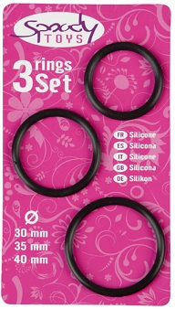 Ensemble de 3 cockrings en silicone