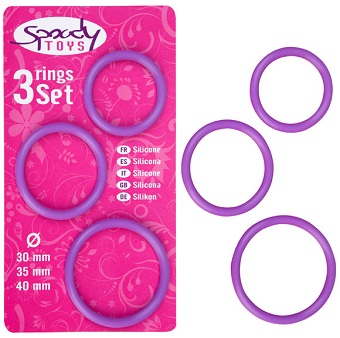 Ensemble de 3 cockrings en silicone